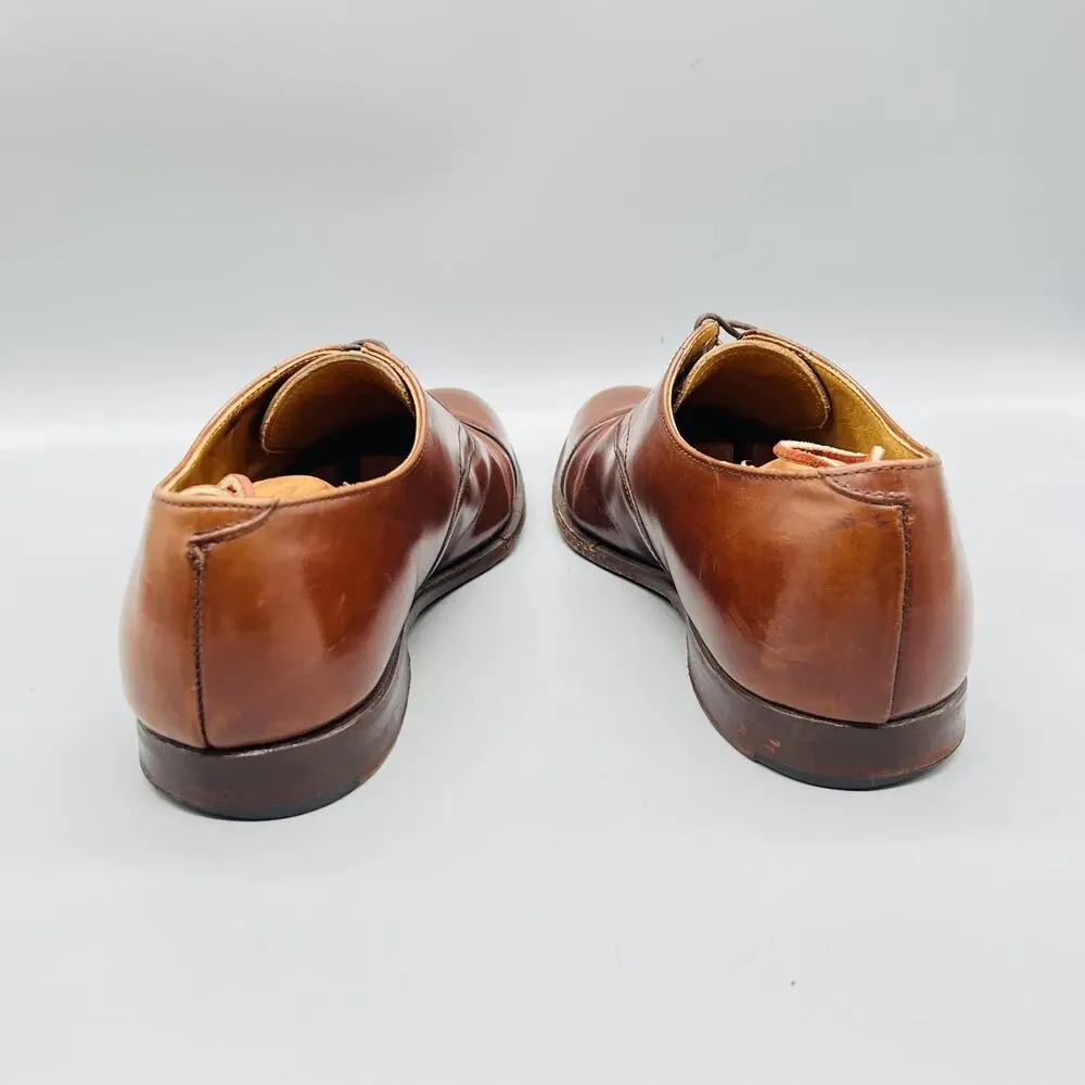Cole Haan Shoes Mens 12 Brown Leather Cap Toe Oxford Dress Vintage Classic